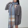The cross-border scarf wholesale e-commerce live-streaming supply chain of Monet Garden AC checkered thick beard is booming details Picture